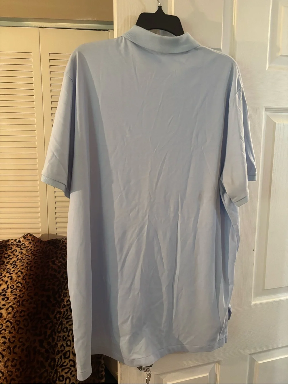 Polo by Ralph Lauren Pale Blue Cotton Polo Shirt with Embroidered Pony